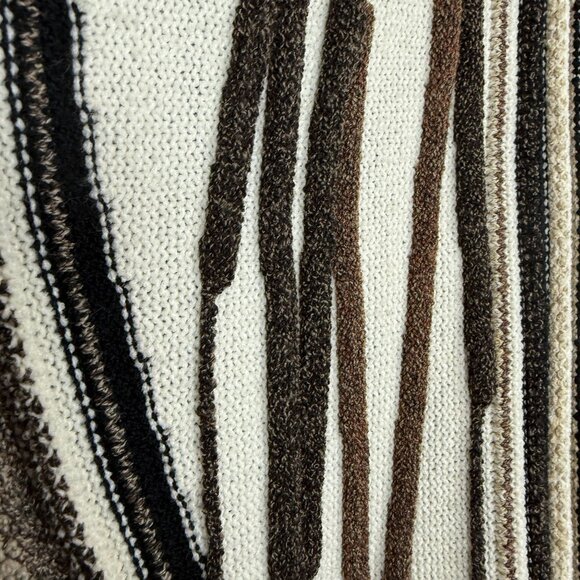 Vtg Protege Collection 3D Knit Pullover Sweater XL Textured Stripes Neutral USA - Picture 8 of 11